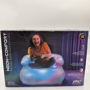 Neon-Comfort Inflatable Gaming Chair With Lights